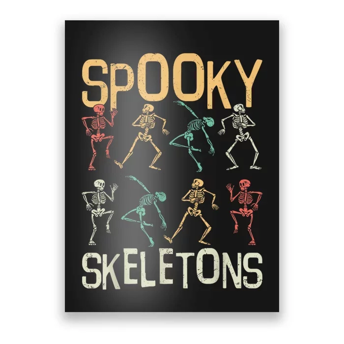 Dabbing Halloween Skeleton Zombie Scary Pumpkin Spooky Dance Poster