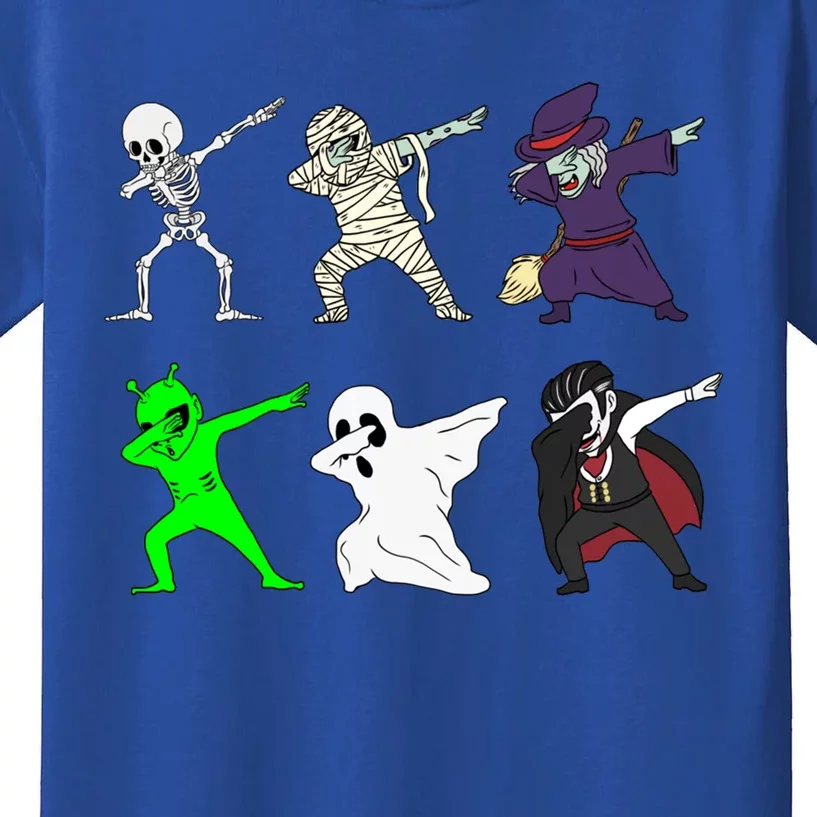 Dabbing Halloween Skeleton Zombie Witch Mummy Vampire Ghost Gift Kids T-Shirt