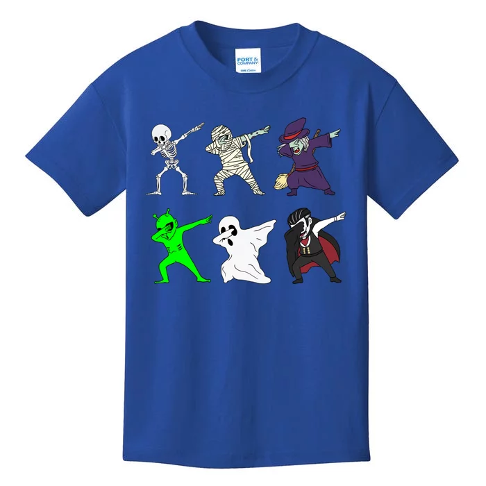 Dabbing Halloween Skeleton Zombie Witch Mummy Vampire Ghost Gift Kids T-Shirt