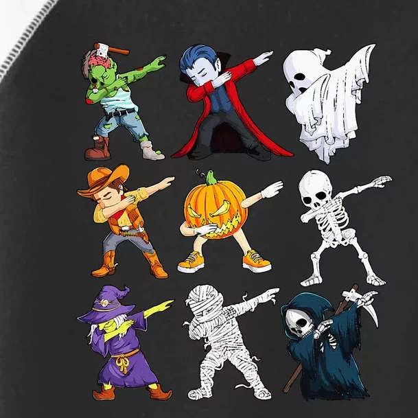 Dabbing Halloween Skeleton Zombie Scary Pumpkin Mummy Toddler Fine Jersey T-Shirt