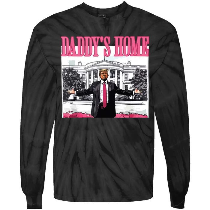 DaddyS Home Trump 2024 Tie-Dye Long Sleeve Shirt