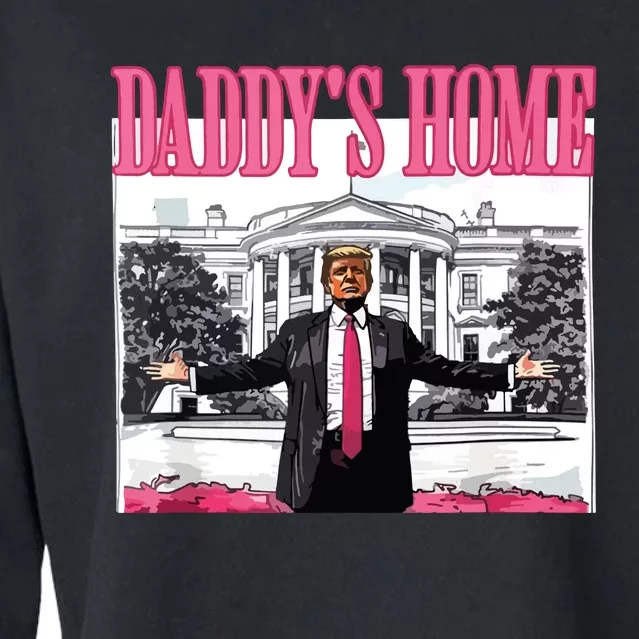 DaddyS Home Trump 2024 Cropped Pullover Crew