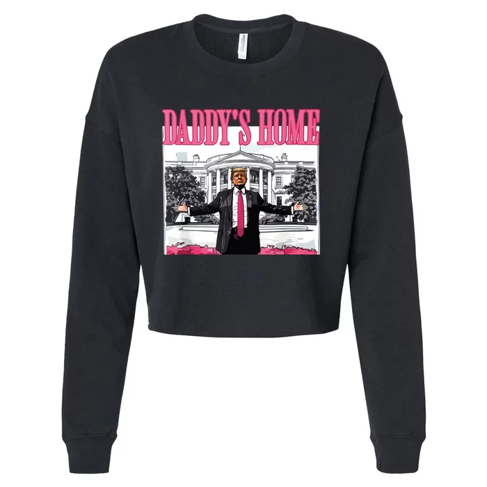 DaddyS Home Trump 2024 Cropped Pullover Crew