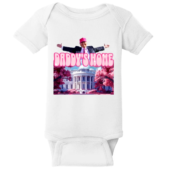 Daddy Home Trump 2024 Republican Gift Baby Bodysuit