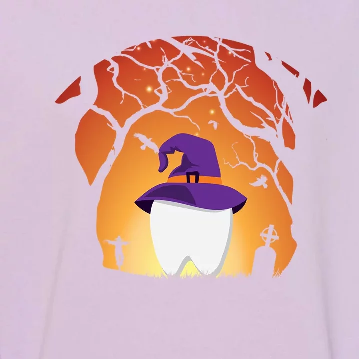 Dental Halloween Tooth Witch Scarecrow Tombstone Gift Garment-Dyed Sweatshirt