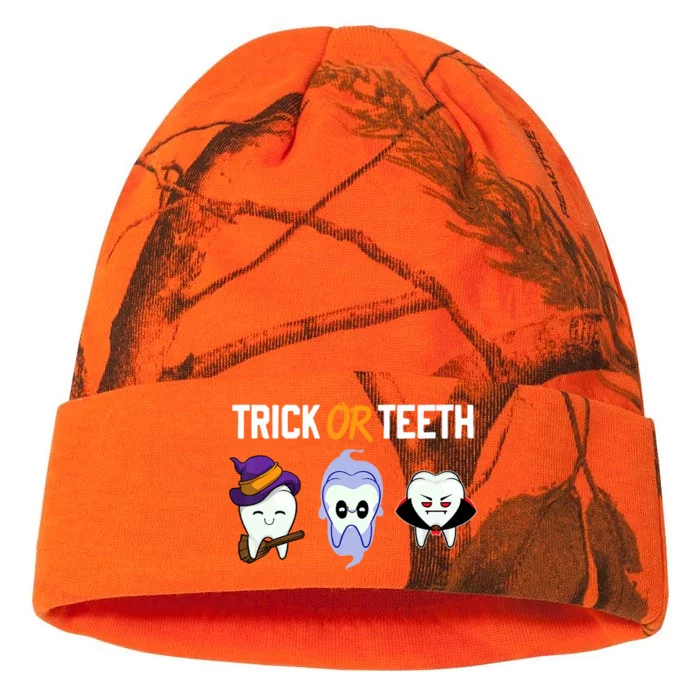 Dental Hygienist Trick Or Treat Tooth Halloween Spooky Witch Gift Kati - 12in Camo Beanie