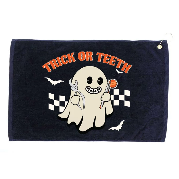 Dentist Halloween Trick Or Teeth Dental Assistant Hygienist Gift Grommeted Golf Towel