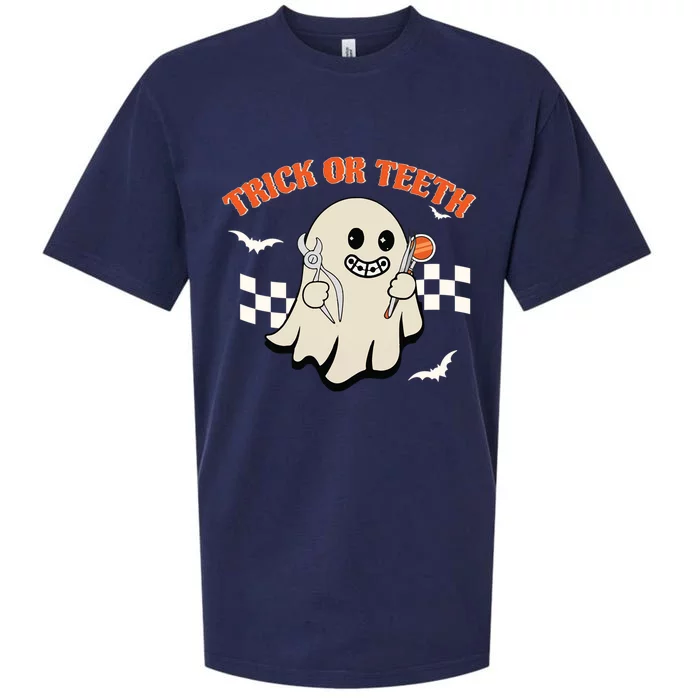 Dentist Halloween Trick Or Teeth Dental Assistant Hygienist Gift Sueded Cloud Jersey T-Shirt