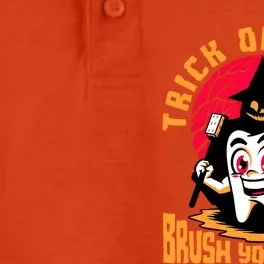 Dentist Halloween Trick Or Treat Brush Your Teeth Dental Gift Dry Zone Grid Performance Polo