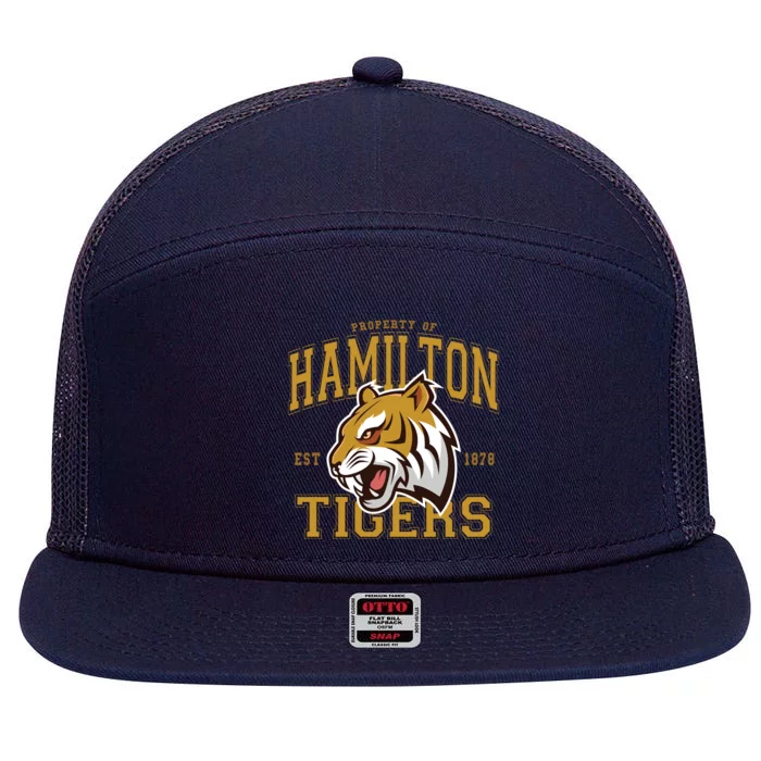 Defunct Hamilton Tigers 7 Panel Mesh Trucker Snapback Hat