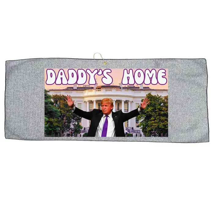 DaddyS Home Trump 2024 Stand With Trump Large Microfiber Waffle Golf Towel