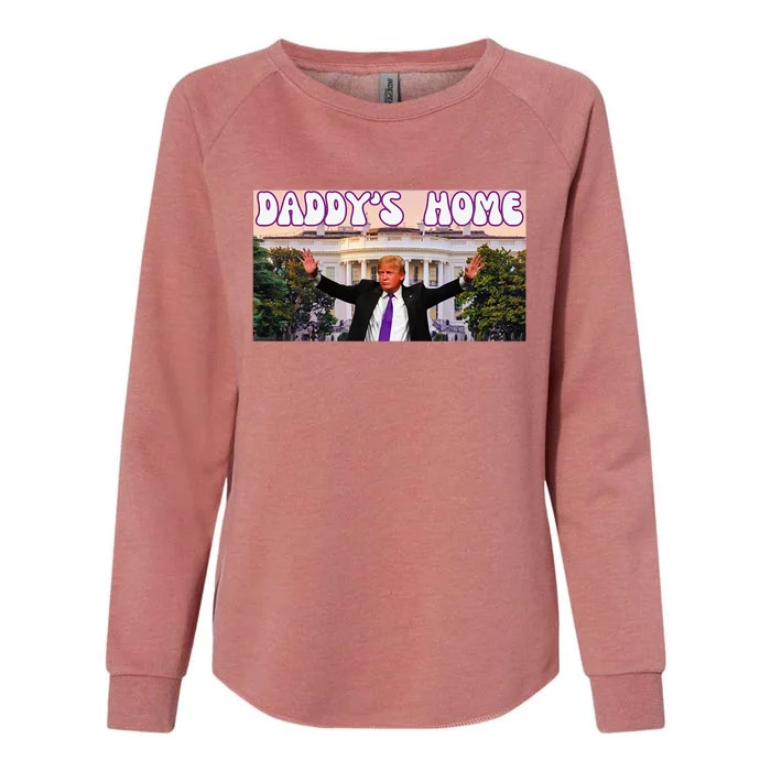 DaddyS Home Trump 2024 Stand With Trump Womens California Wash Sweatshirt