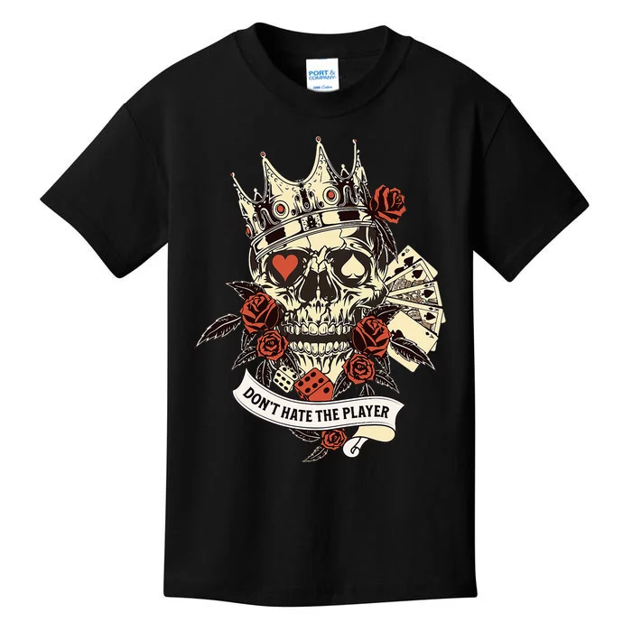 Don't Hate The Player Skull Kids T-Shirt