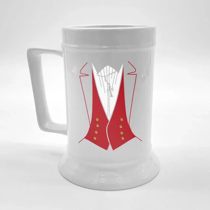 Dracula Halloween Tuxedo Vlad Tepes Costume Front & Back Beer Stein