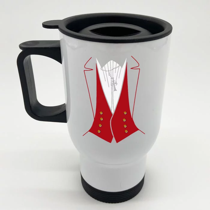 Dracula Halloween Tuxedo Vlad Tepes Costume Front & Back Stainless Steel Travel Mug