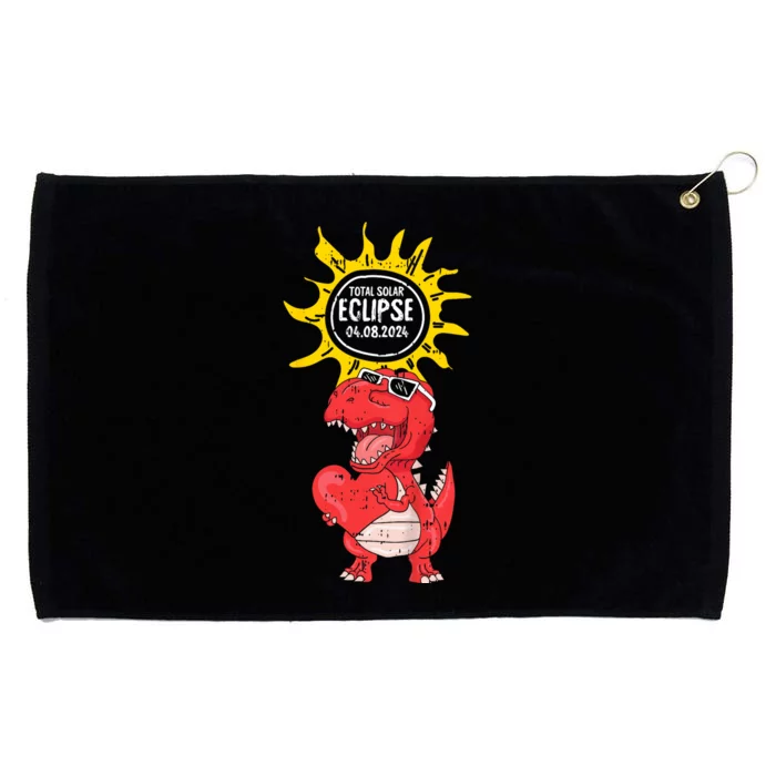 Dinosaur Heart Total Solar Eclipse April 8 2024 Totality Grommeted Golf Towel