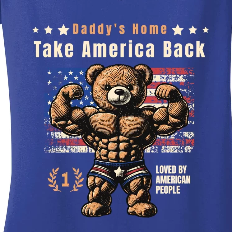 DaddyS Home Take America Back Gift Women's V-Neck T-Shirt