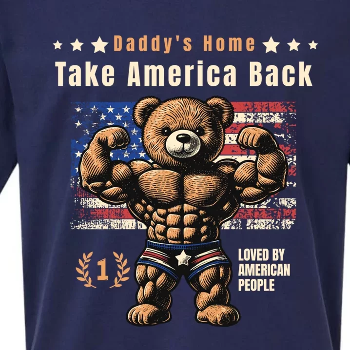 DaddyS Home Take America Back Gift Sueded Cloud Jersey T-Shirt