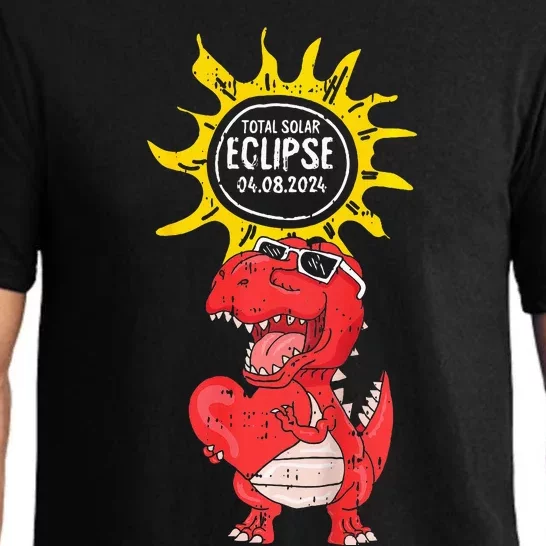 Dinosaur Heart Total Solar Eclipse April 8 2024 Totality Pajama Set