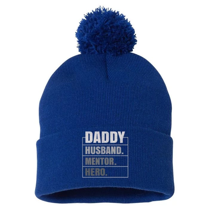 Daddy Husband Tor Hero Fathers Day Gift Pom Pom 12in Knit Beanie