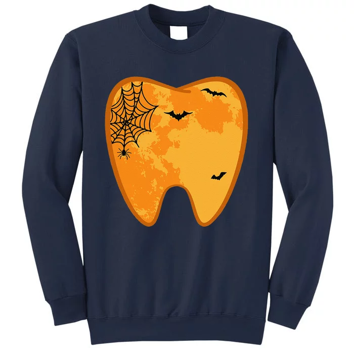 Dental Halloween Tooth Lazy Costume Spooky Dentist Sweatshirt