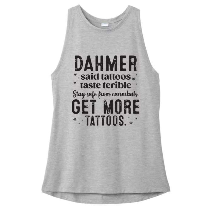 Dahmer Halloween Tattoos Lover Ladies Tri-Blend Wicking Tank