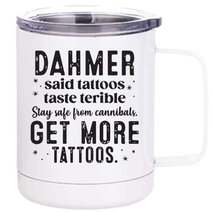 Dahmer Halloween Tattoos Lover Front & Back 12oz Stainless Steel Tumbler Cup