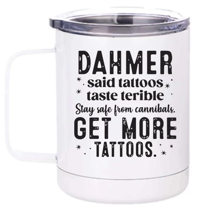 Dahmer Halloween Tattoos Lover Front & Back 12oz Stainless Steel Tumbler Cup