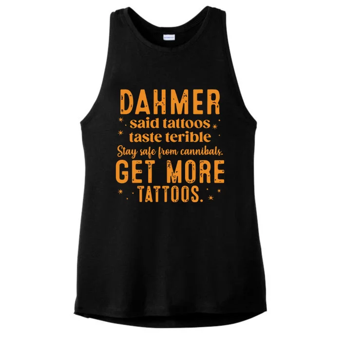 Dahmer Halloween Tattoos Lover Ladies Tri-Blend Wicking Tank