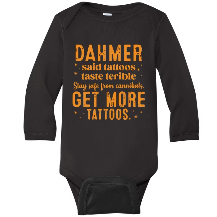 Dahmer Halloween Tattoos Lover Baby Long Sleeve Bodysuit