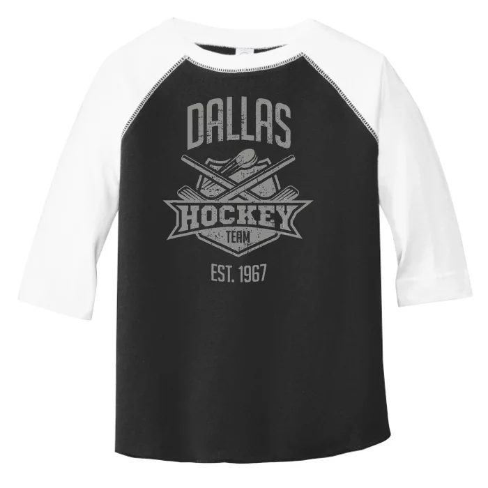 Dallas Hockey Team Vintage Est 1967 Texas Star Sticks & Puck Toddler Fine Jersey T-Shirt