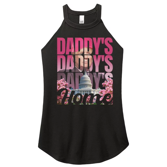 DaddyS Home Trump: Pink Preppy Edgy Design Women’s Perfect Tri Rocker Tank