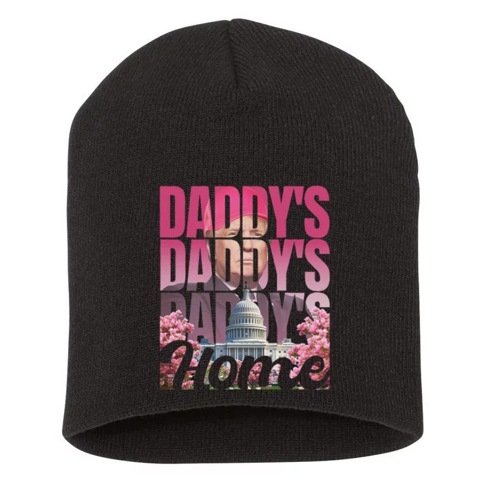 DaddyS Home Trump: Pink Preppy Edgy Design Short Acrylic Beanie