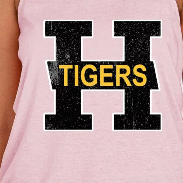 Defunct Hamilton Tiger Football Women's Knotted Racerback Tank