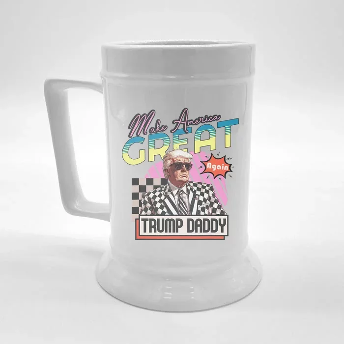 DaddyS Home Trump 2024 Take America Back Pink Design Front & Back Beer Stein