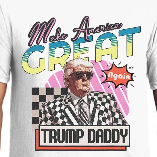 DaddyS Home Trump 2024 Take America Back Pink Design Pajama Set