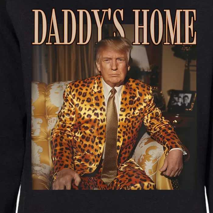 Daddys Home Trump 2024 Leopard Felon Conviction Vote Womens California Wash Sweatshirt