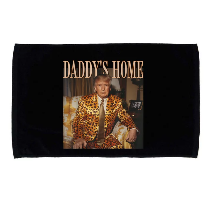 Daddys Home Trump 2024 Leopard Felon Conviction Vote Microfiber Hand Towel