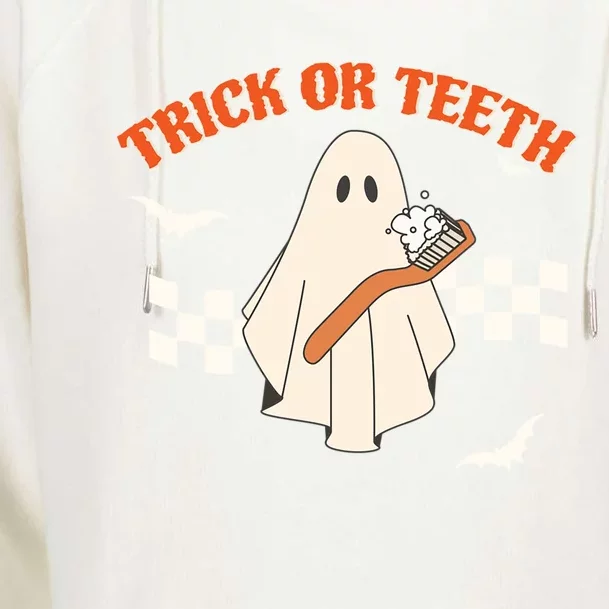 Dental Halloween Trick Or Teeth Pediatric Dentist Hygienist Gift Womens Funnel Neck Pullover Hood