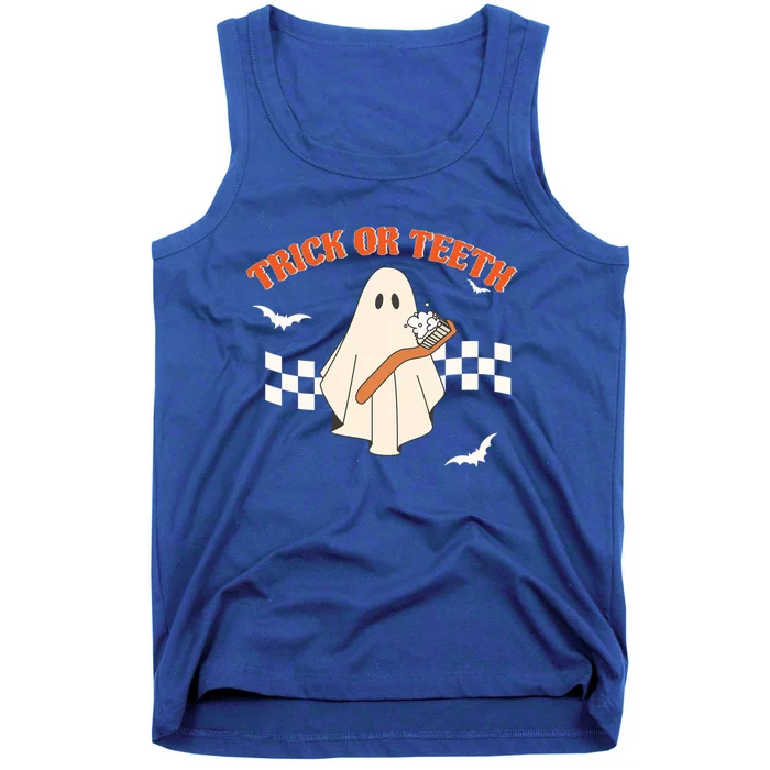 Dental Halloween Trick Or Teeth Pediatric Dentist Hygienist Gift Tank Top