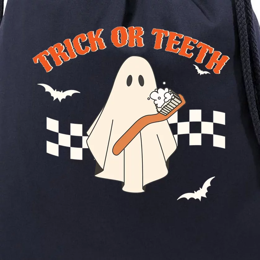 Dental Halloween Trick Or Teeth Pediatric Dentist Hygienist Gift Drawstring Bag