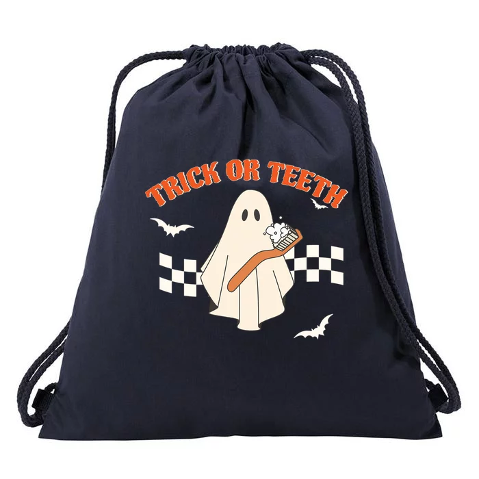 Dental Halloween Trick Or Teeth Pediatric Dentist Hygienist Gift Drawstring Bag