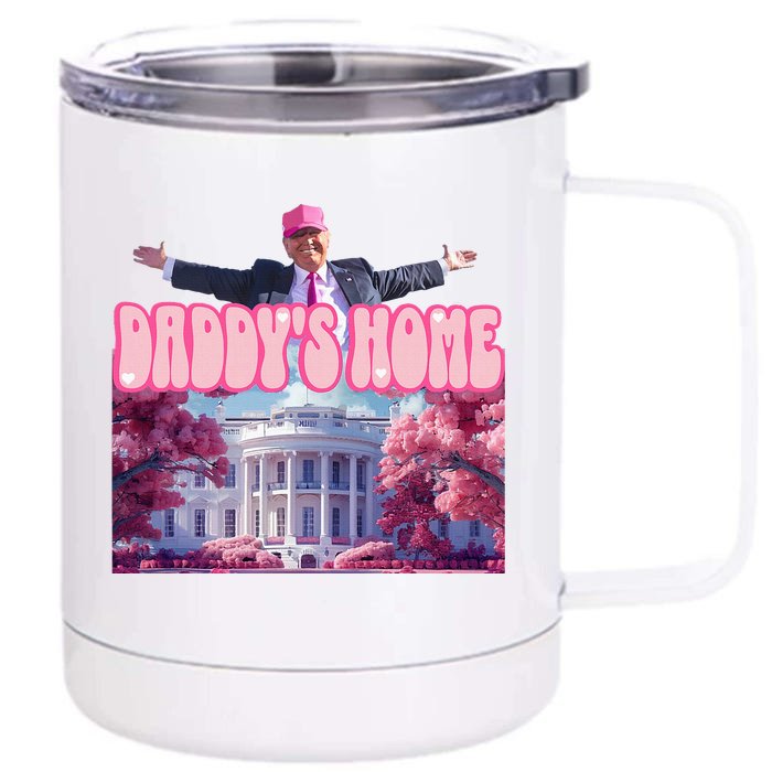 DaddyS Home Trump Pink 2024 Front & Back 12oz Stainless Steel Tumbler Cup