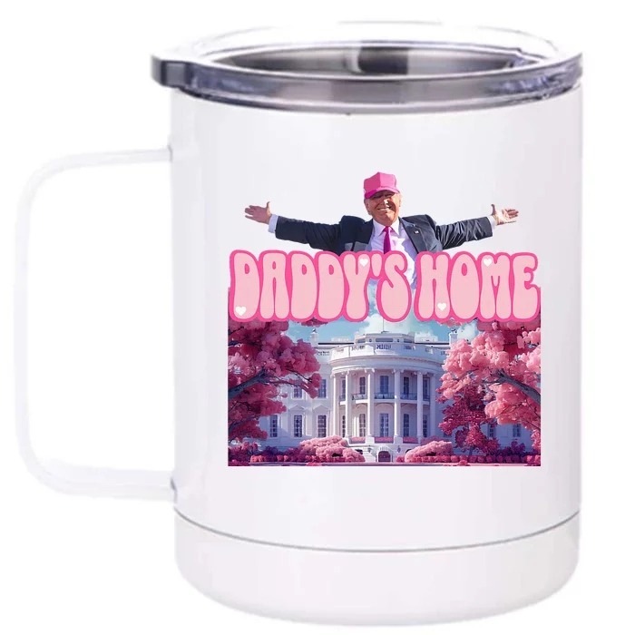 DaddyS Home Trump Pink 2024 Front & Back 12oz Stainless Steel Tumbler Cup