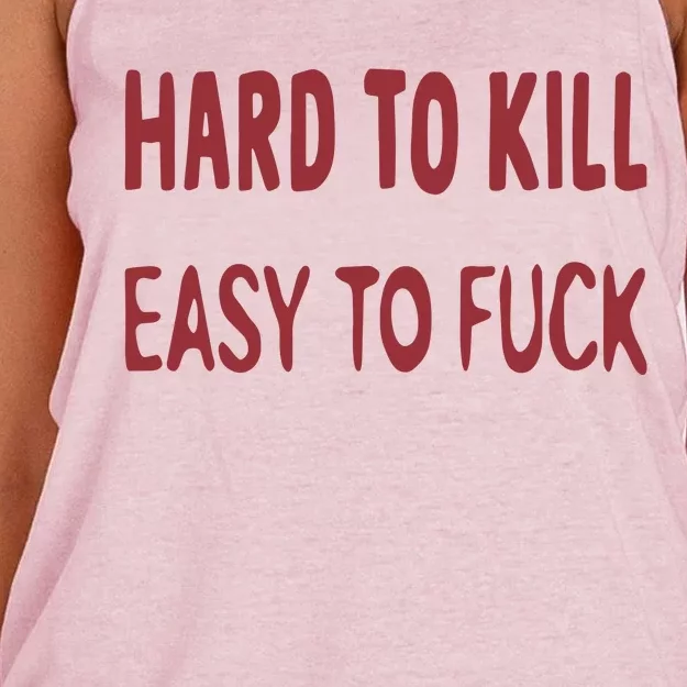 Darthpeck Hard To Kill Easy To Fuck Women's Knotted Racerback Tank