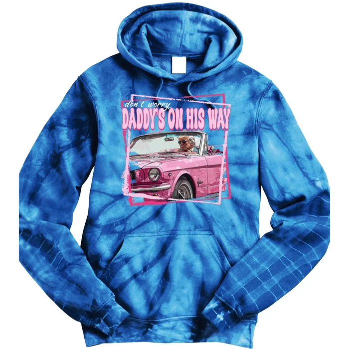 Daddys Home Trump Pink 2024 Tie Dye Hoodie