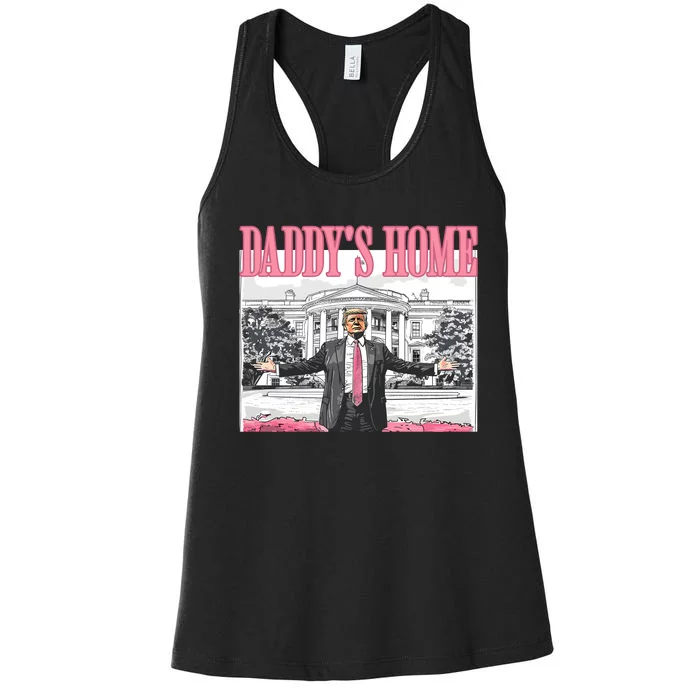 Daddys Home Trump 2024 Women's Racerback Tank