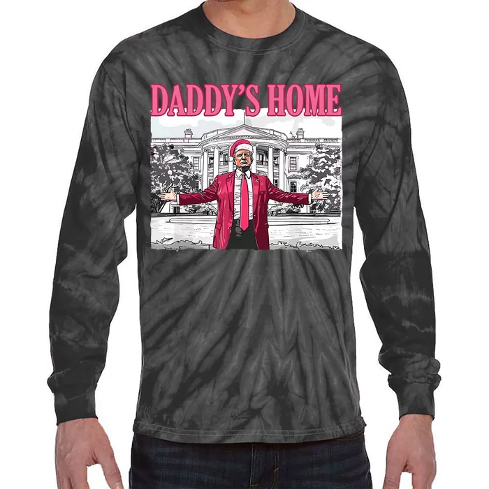 Daddys Home Trump 2024 Tie-Dye Long Sleeve Shirt