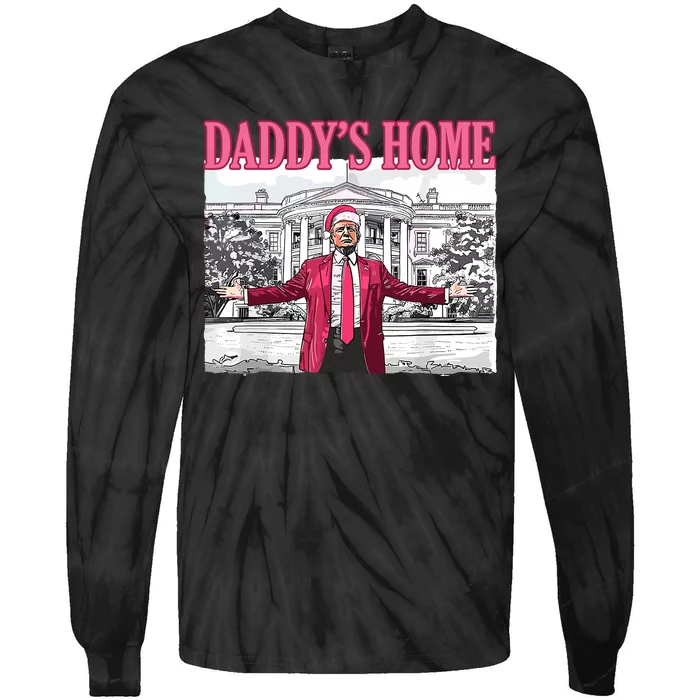 Daddys Home Trump 2024 Tie-Dye Long Sleeve Shirt