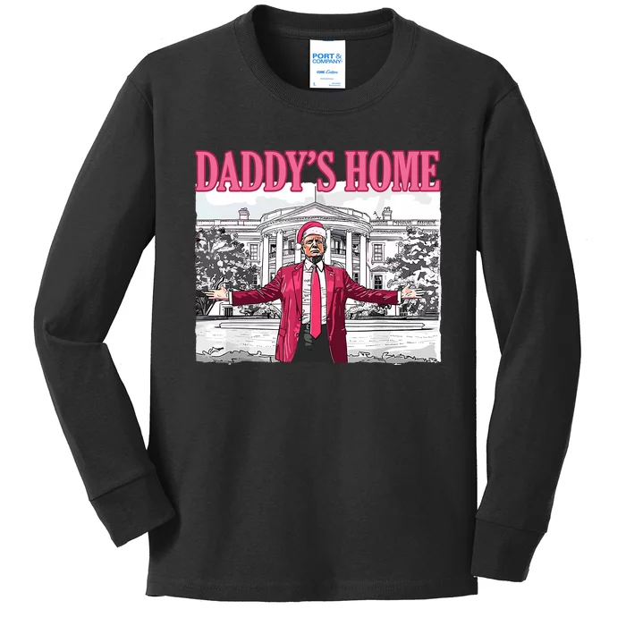 Daddys Home Trump 2024 Kids Long Sleeve Shirt